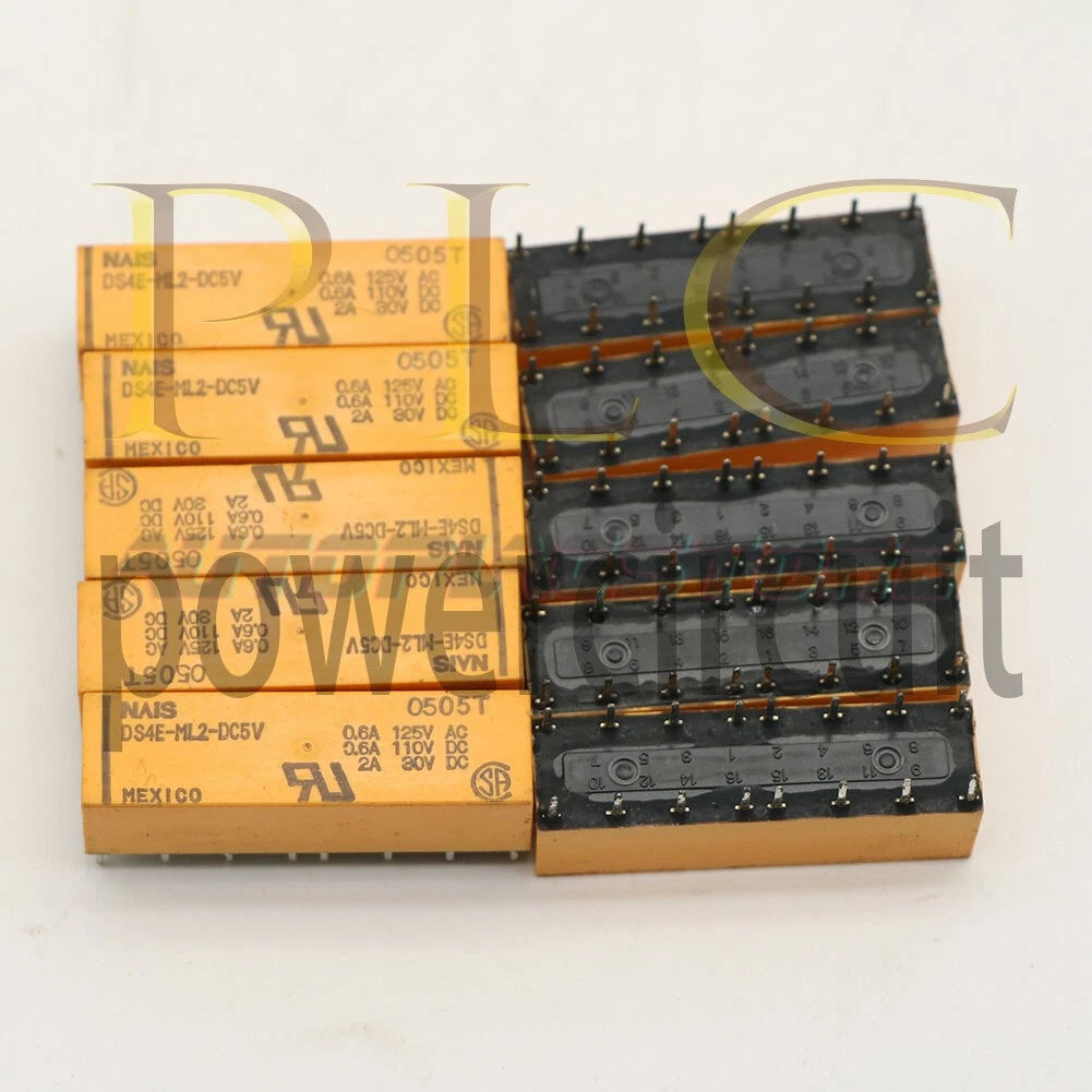(10PCS) DS4E-ML2-DC5V 5VDC Signal Relay 0.6A 125VAC 16Pins 4PDT