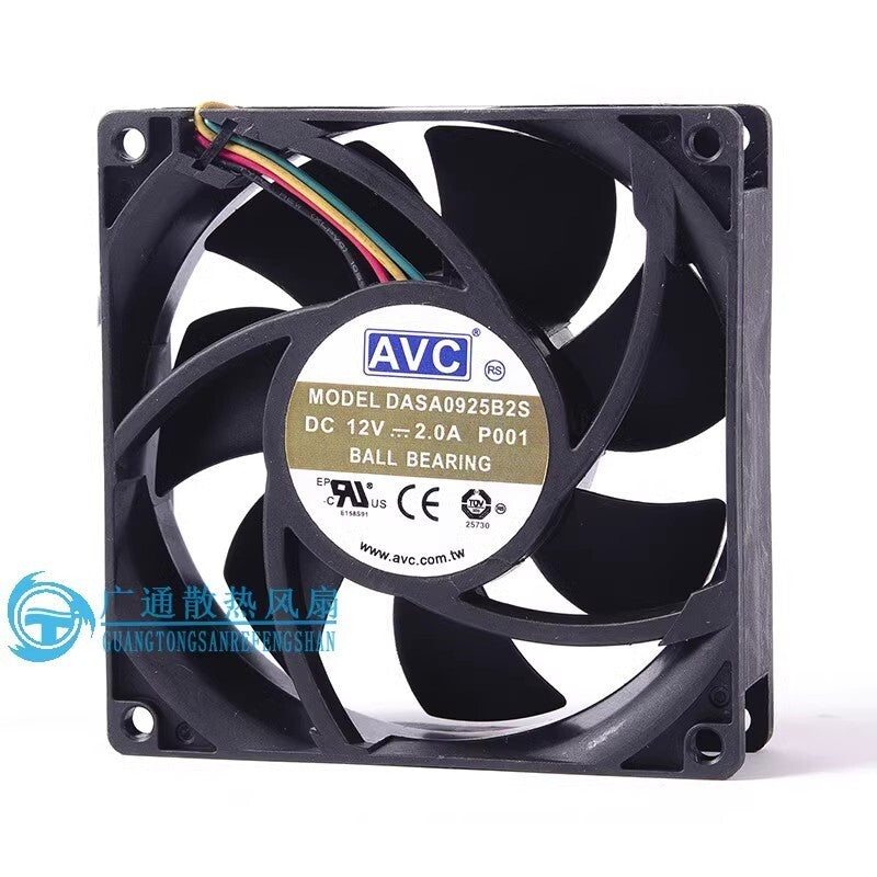 AVC DASA0925B2S 9025 DC12V 2.0A 9CM 4-Wire Temperature Control Fan