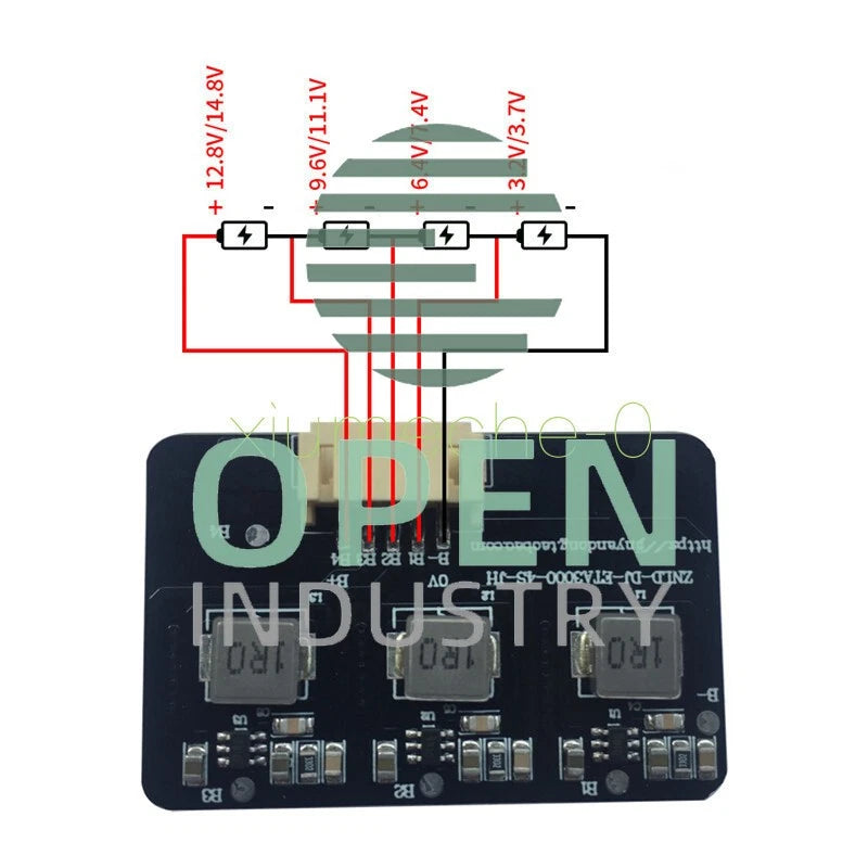 2S 3S 4S Li-ion Lifepo4 LFP Battery Active Equalizer BMS 1.2A Balancer