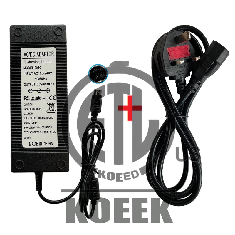 1PC For i Color Ultrasound Charger Adapter TWADP100 4pin 20V 5A Applicable