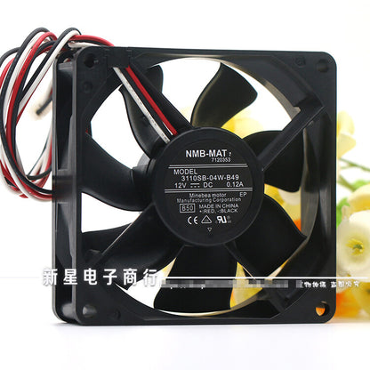 1pcs NMB 3110SB-04W-B49 8CM 12V 0.12A 8025 double ball cooling fan 3pin