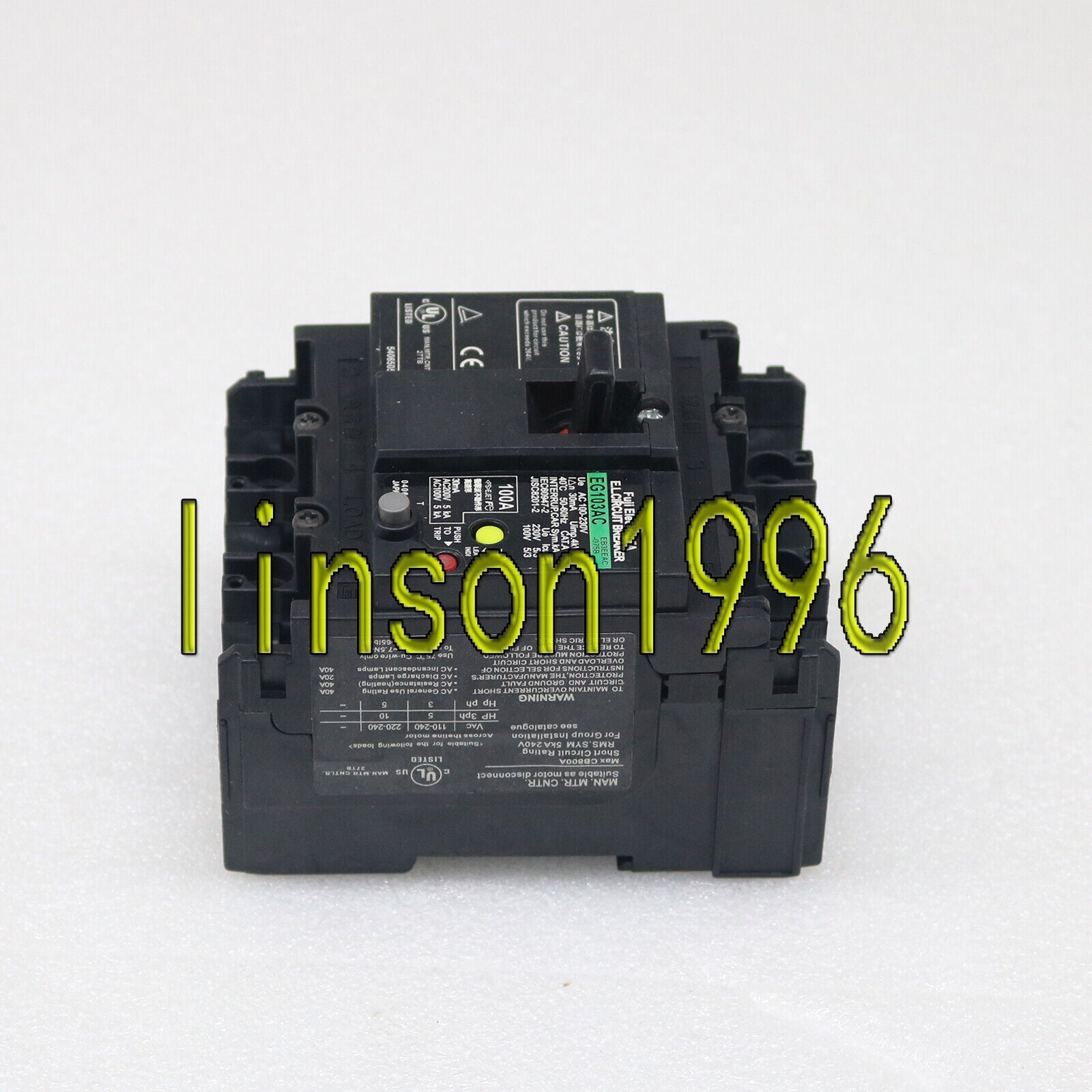 New FUJI Circuit Breaker EG103AC 100A 100 Ampere In Box SHIP - FUJI