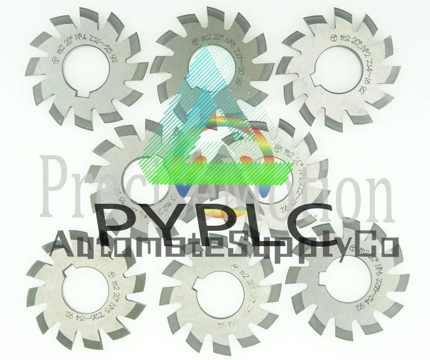 8Pcs /Set 1#2#3#4#5#6#7#8# Involute Gear Cutters Module0.3~8 PA20 Bore16~135
