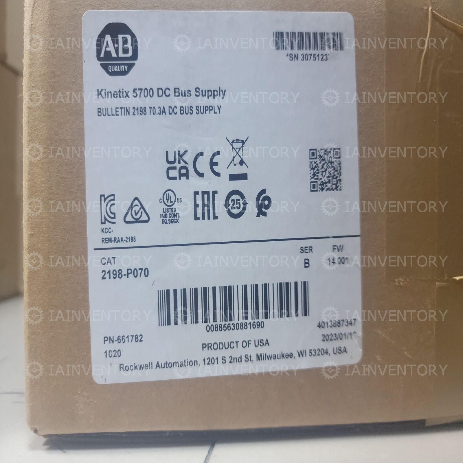 Allen Bradley Kinetix 5700 DC Bus Supply - New in Box - ALLEN BRADLEY