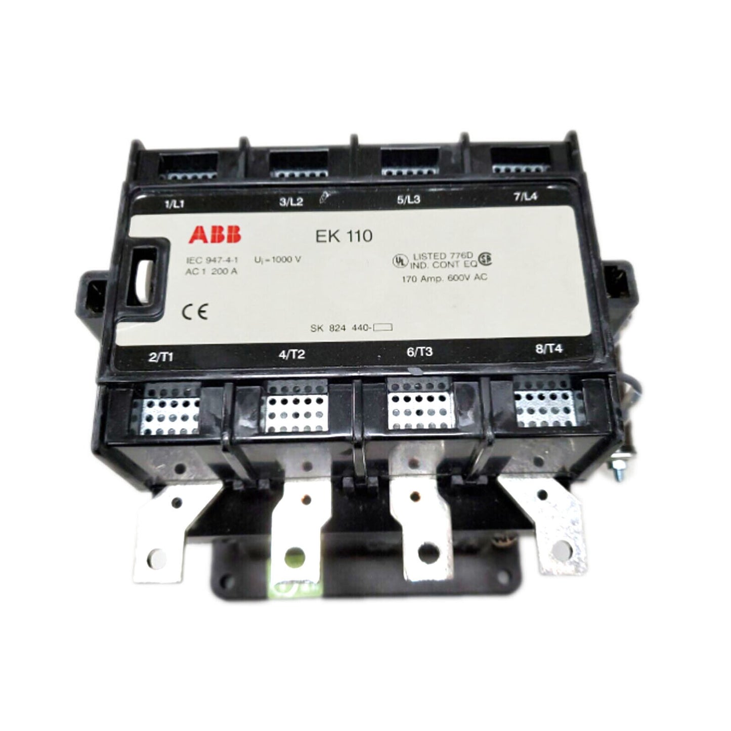 new EK110 ABB Contactor 170A 24VDC Coil - ABB