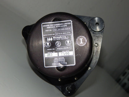 Used Vertical Gyroscope HUMPHREY VG24-0639-1 Drone: Stabilizing Gyro for Professional and Hobbyist Drones, USA Made - HUMPHREY