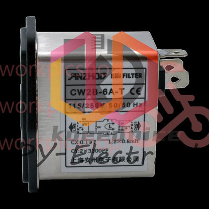 1PC with switch EMI filter 115/250V 6A AC power purifier CW2B-6A-T IEC socket