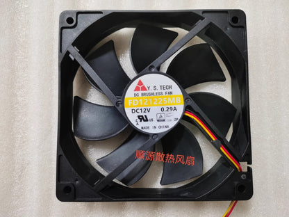 1PCS FD121225MB 12025 DC12V 0.29A 12CM 3-Wire Dual Ball Inverter Cooling Fan