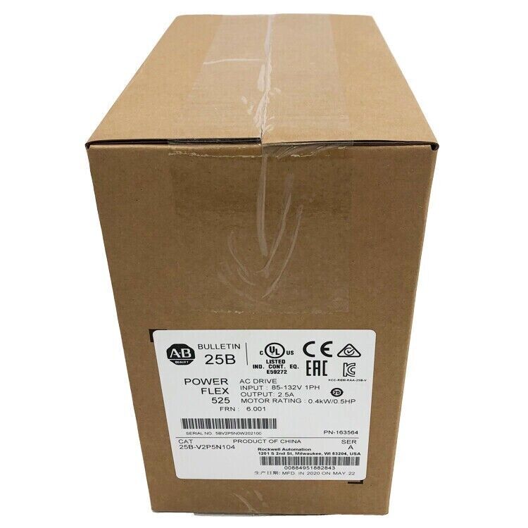 Sealed Surplus Allen Bradley 25B-V2P5N104 0.4kW 0.5Hp - SEALED SURPLUS