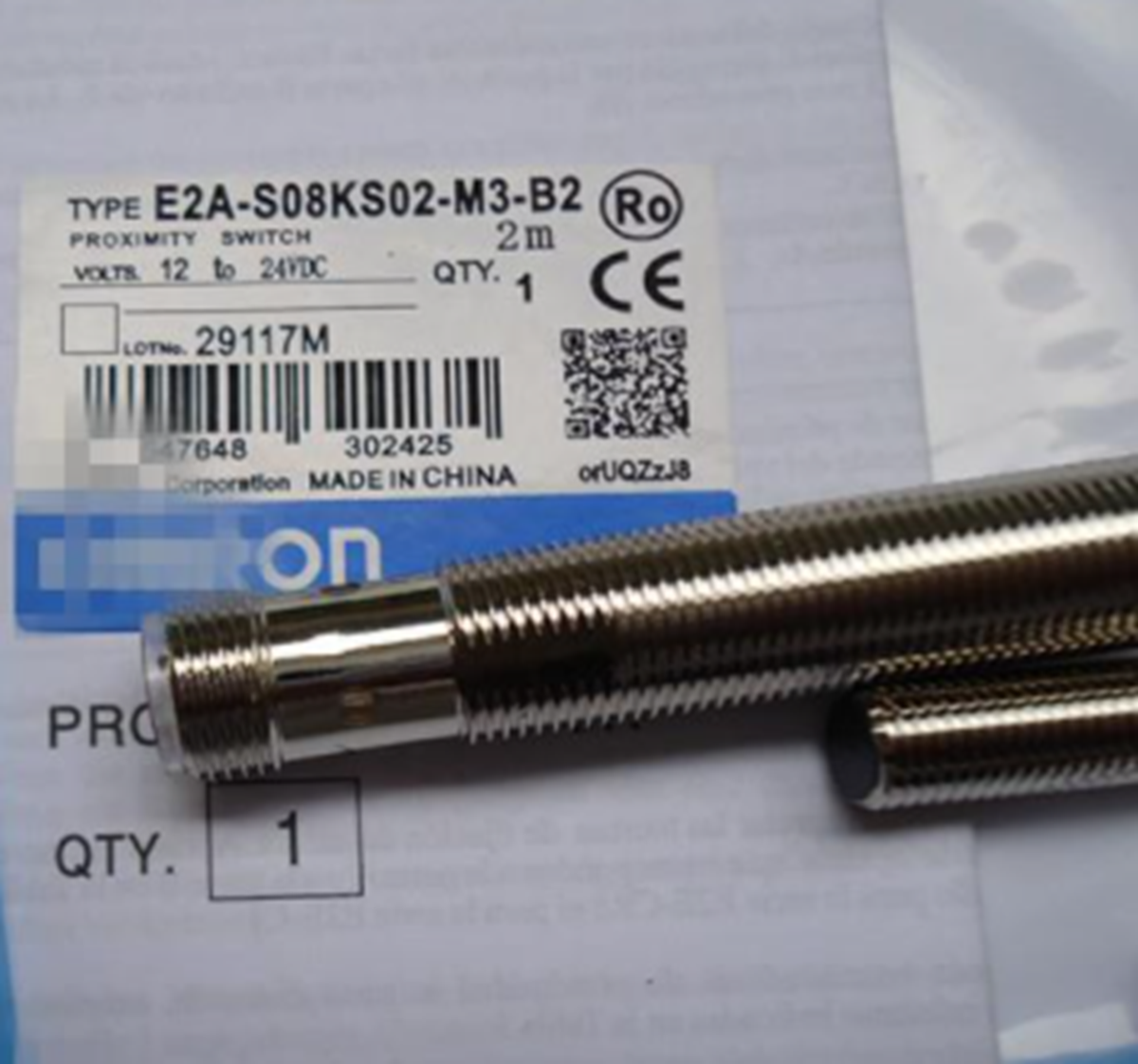 OMRON E2A-S08KS02-M3-B2 Proximity Switch Sensor - OMRON