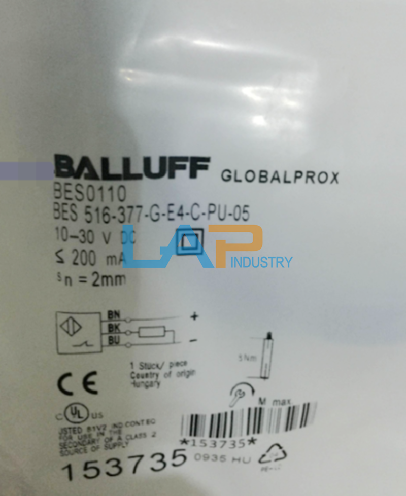 new 1Pcs  for BALLUFF BES 516-377-G-E4-C-PU-05 Inductive proximity switch sensor