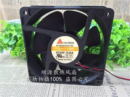 1PCS FD241238MB DC24V 0.25A 2-Wire Dual Ball Inverter Cooling Fan