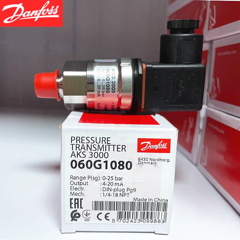 new 1pcs Danfoss AKS3000 060G1080 0-25bar Pressure Transmitter Sensor - DANFOSS
