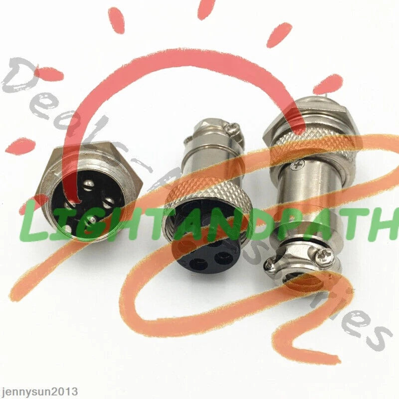 GX16/GX20/GX12 Ation Plug Male&Female Wire Panel Metal Connector 2/3/4/5/6Pin