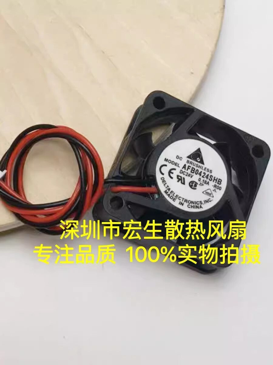 Delta AFB0424SHB-R00 4015 DC24V 0.18A 4CM 2-Wire Inverter Dual Ball Cooling Fan