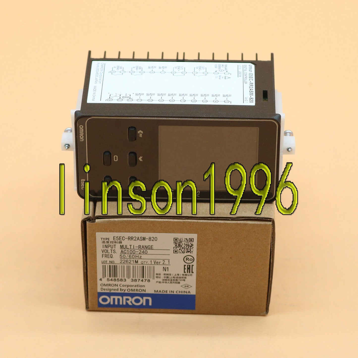 Omron Temperature Controller E5EC-RR2ASM-820 100-240VAC - OMRON