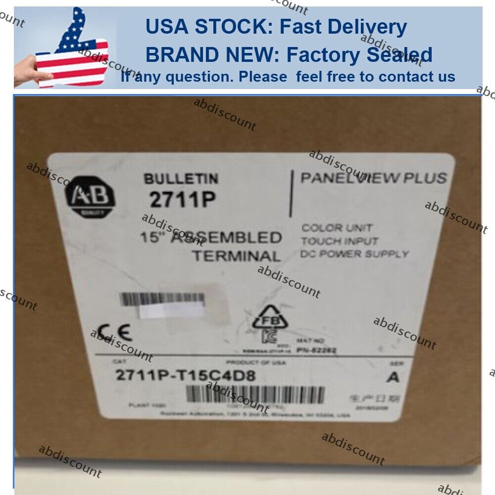 Allen Bradley 2711P-T15C4D8 2711 PanelView Plus 6 Terminal 15-in TFT Touch DC - KOEED