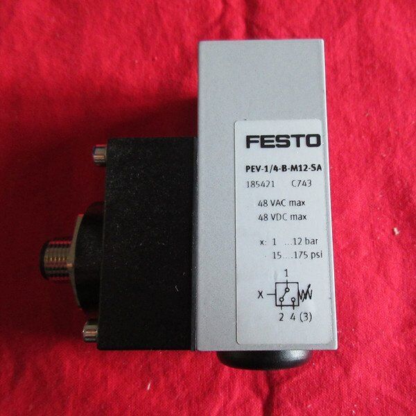 1PC FESTO Pressure Switch PEV-1/4-B-M12-SA 185421 - FESTO