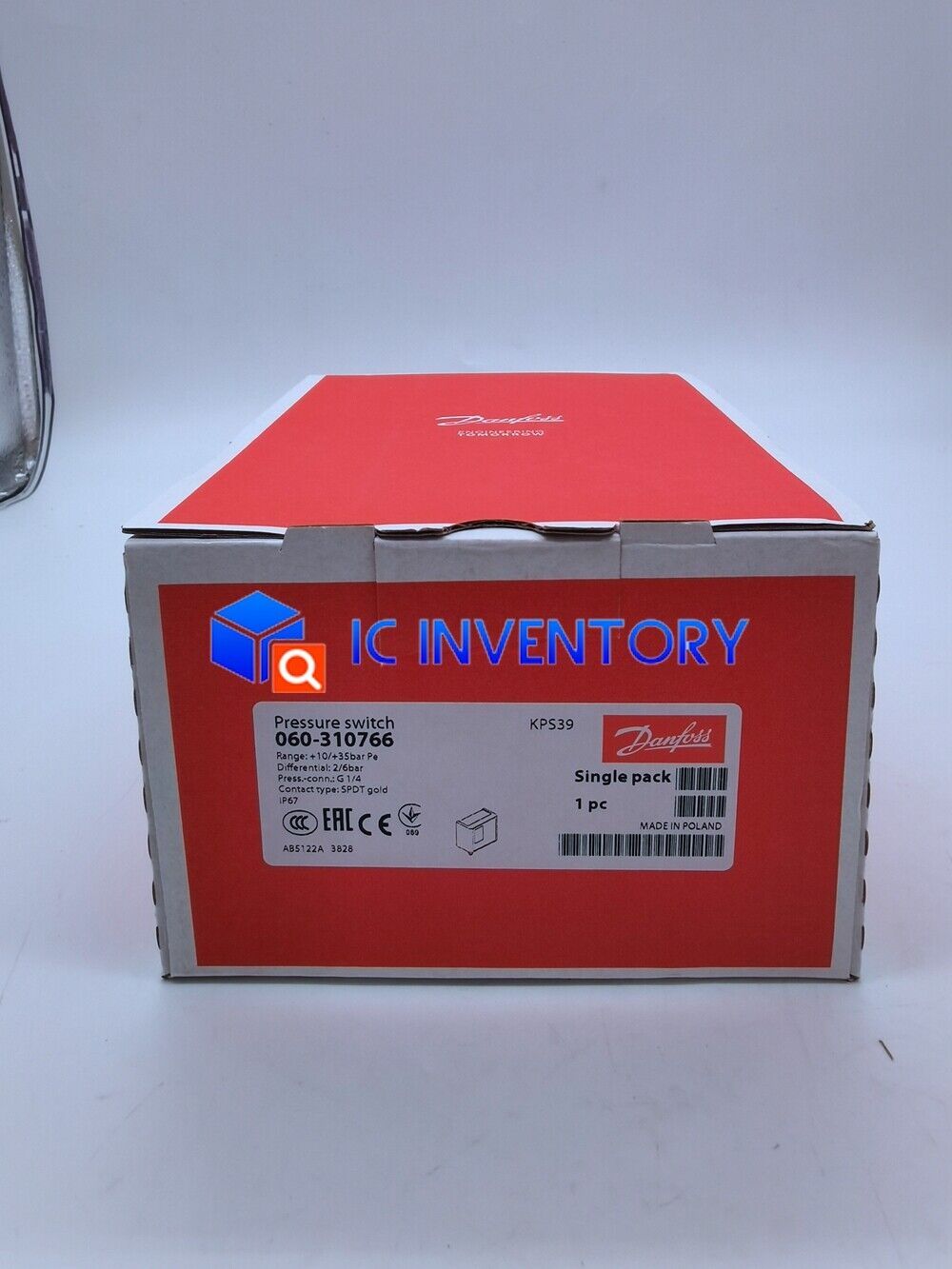 new 1PCS DANFOSS Pressure switch KPS39 060-310766 Fast Ship - DANFOSS