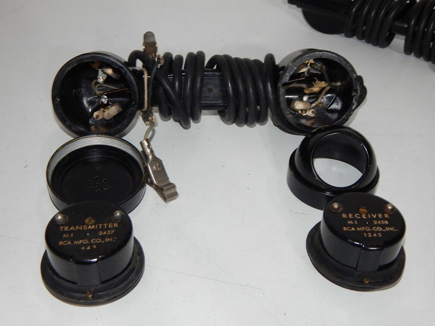 Used WWII US Army Field Telephone TS-10-G Handset ~1944 - US ARMY