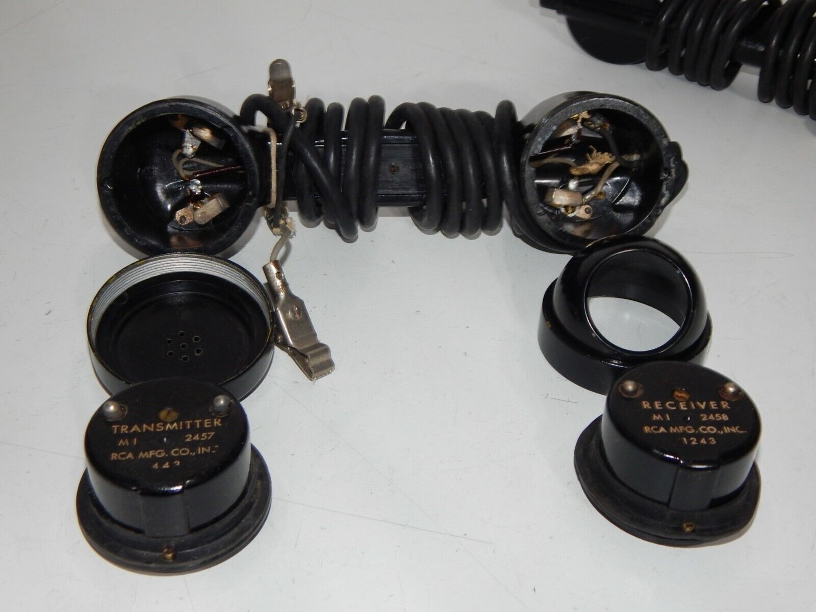 Used WWII US Army Field Telephone TS-10-G Handset ~1944 - US ARMY