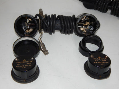 Used WWII US Army Field Telephone TS-10-G Handset ~1944 - US ARMY