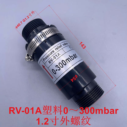 RV-01A RV-02A Blower Pressure Relief Valve 0-300mbar 300-600mbar 1PCS