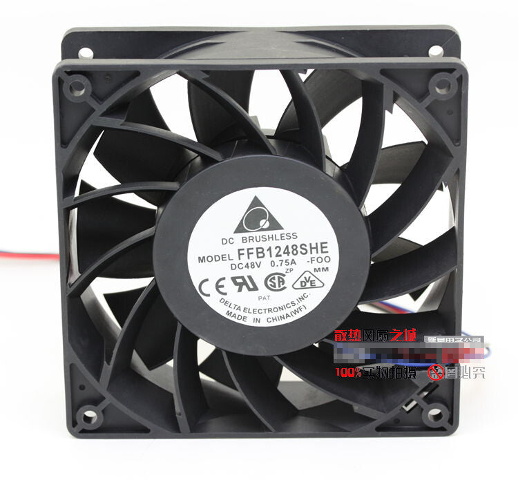 1pcs Delta FFB1248SHE 48V 0.75A 12038 12CM double ball speed cooling fan 3pin