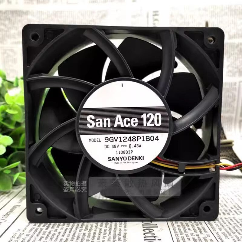 Sanyo 9GV1248P1B04 12038 DC48V 0.43A 4-Wire Inverter Cooling Fan