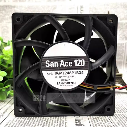 Sanyo 9GV1248P1B04 12038 DC48V 0.43A 4-Wire Inverter Cooling Fan