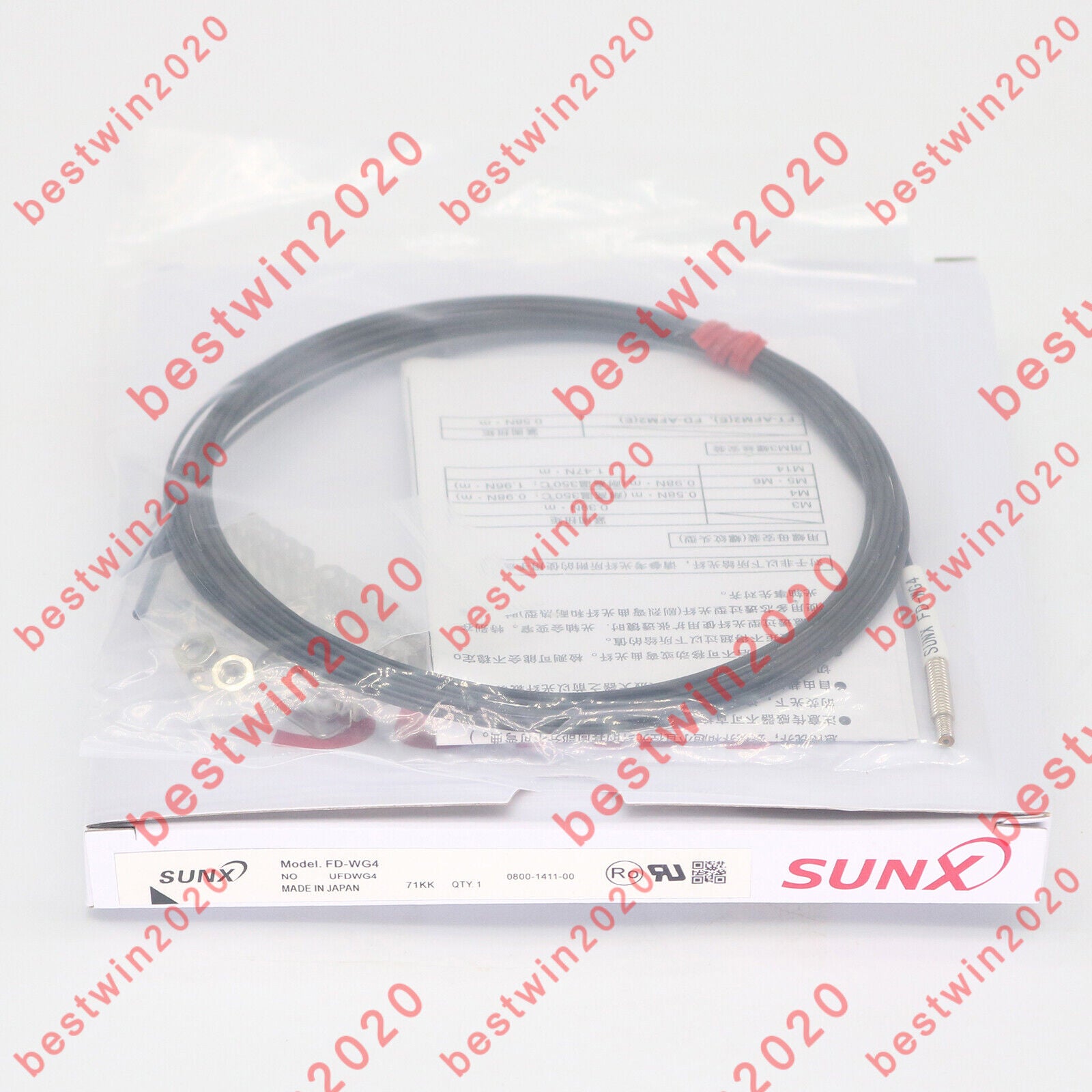 Fiber Optic Cable Sensor, Panasonic SUNX FD-WG4 - PANASONIC