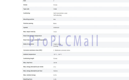 FESTO YSRW-7-10 191193 Pneumatic Shock Absorber ~1PCS