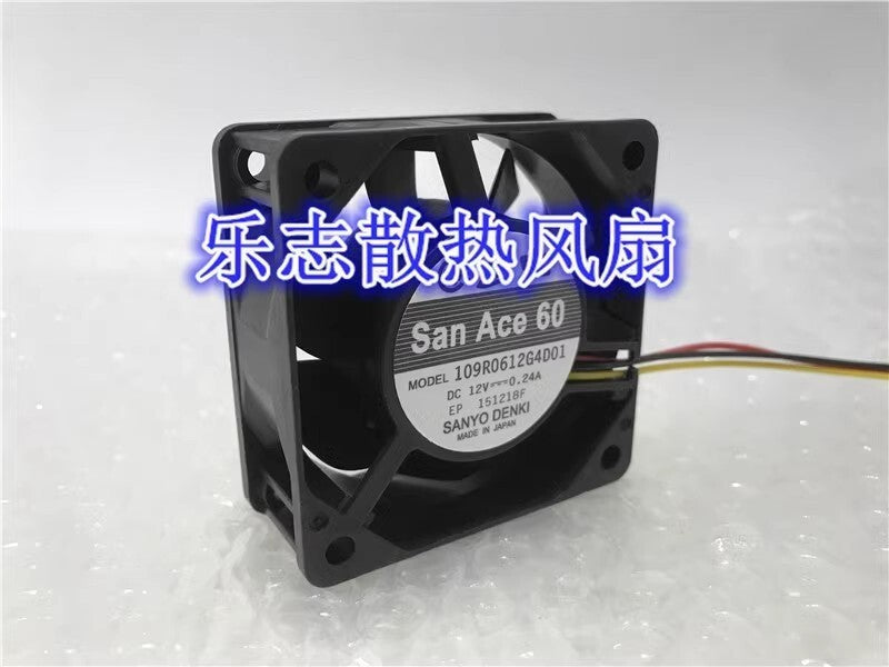 Sanyo SanAce60 109R0612G4D01 6025 DC12V 0.24A 3-Wire Silent Inverter Cooling Fan