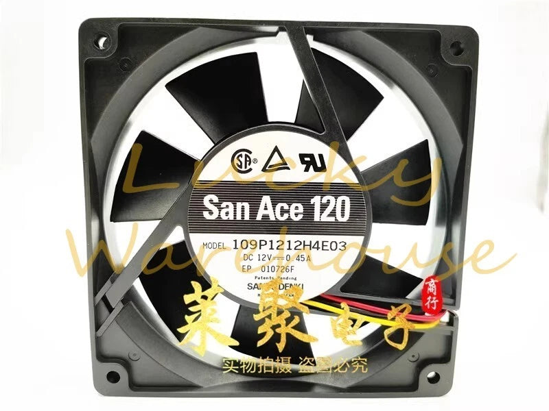 Sanyo 109P1212H4E03 DC12V 0.45A 12CM 3-Wire Cooling Fan