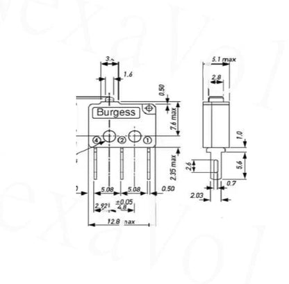 1PC Burgess micro switch F4T7-UL