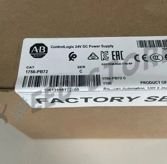 AB 1756-PB72 Factory Sealed SER C ControlLogix 24V DC Power Supply