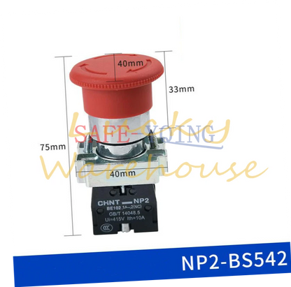 10PCS CHNT NP2 Series NP2-BS542 Pushbutton Switchs 1NC