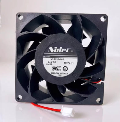Nidec V35132-16F 8038 DC24V 0.45A 8CM 2-Wire Inverter Axial Cooling Fan