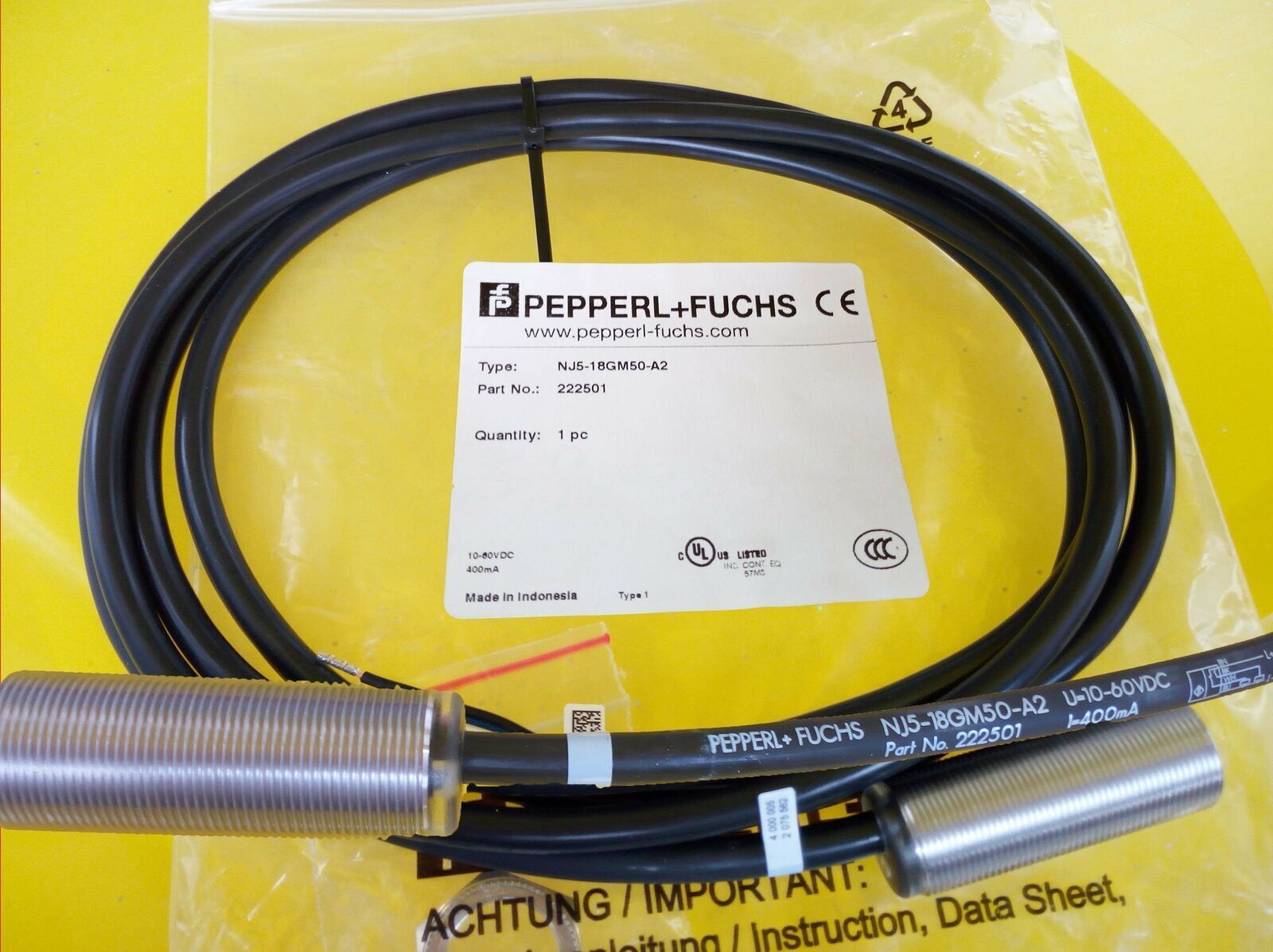 Pepperl+Fuchs NJ5-18GM50 Proximity Switch - PEPPERL+FUCHS