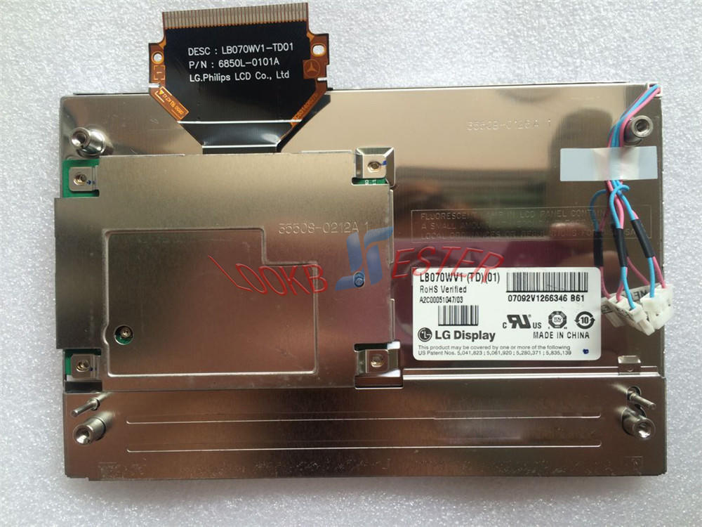 used 7.0" LCD Screen Panel LB070WV1TD01 LB070WV1-TD01 - VENDOR NAME