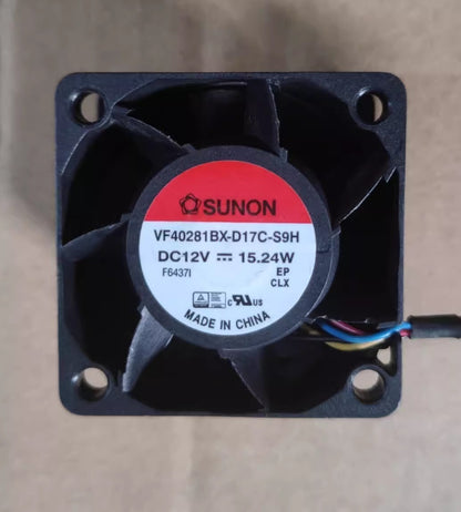 SUNON VF40281BX-D17C-S9H DC12V 15.24W 4-Wire PWM Silent Cooling Fan