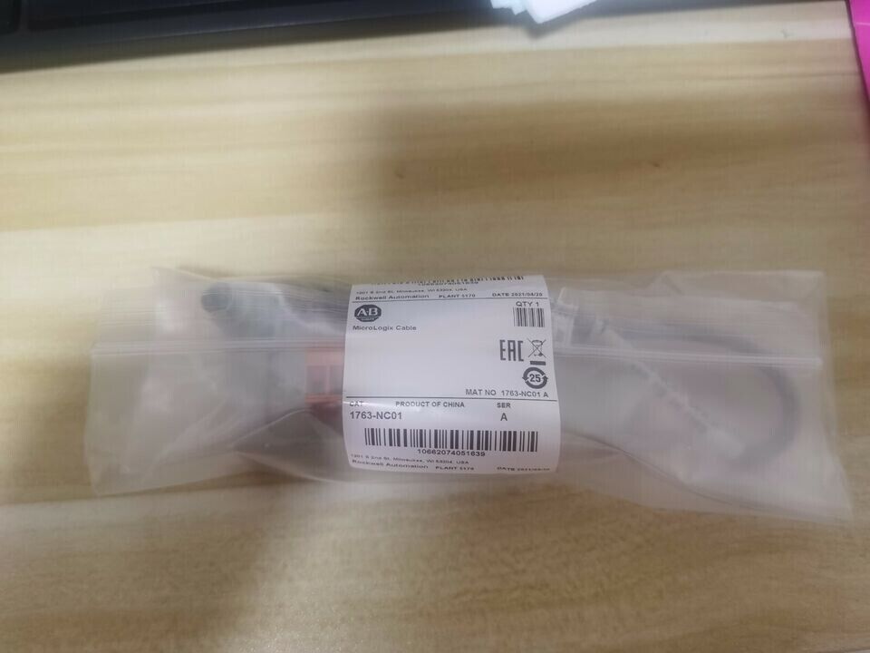 Allen Bradley MicroLogix DH-485 Comm Cable Surplus SEALED Model 1763-NC01 - High-Speed Industrial Communication Cable - ALLEN BRADLEY