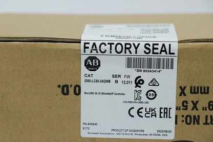 New Sealed AB 2080-LC50-24QWB Ser B Micro850 24 EtherNet/IP Controller - KOEED