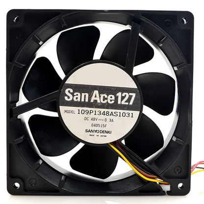 1pcs Sanyo 109P1348AS1031 12038 120mm 48V 0.3A 4-wire cooling fan
