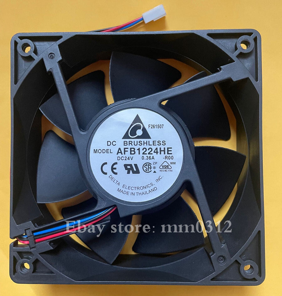 1pcs Delta AFB1224HE-R00 12038 24V 0.36A 3-wire dual ball inverter cooling fan