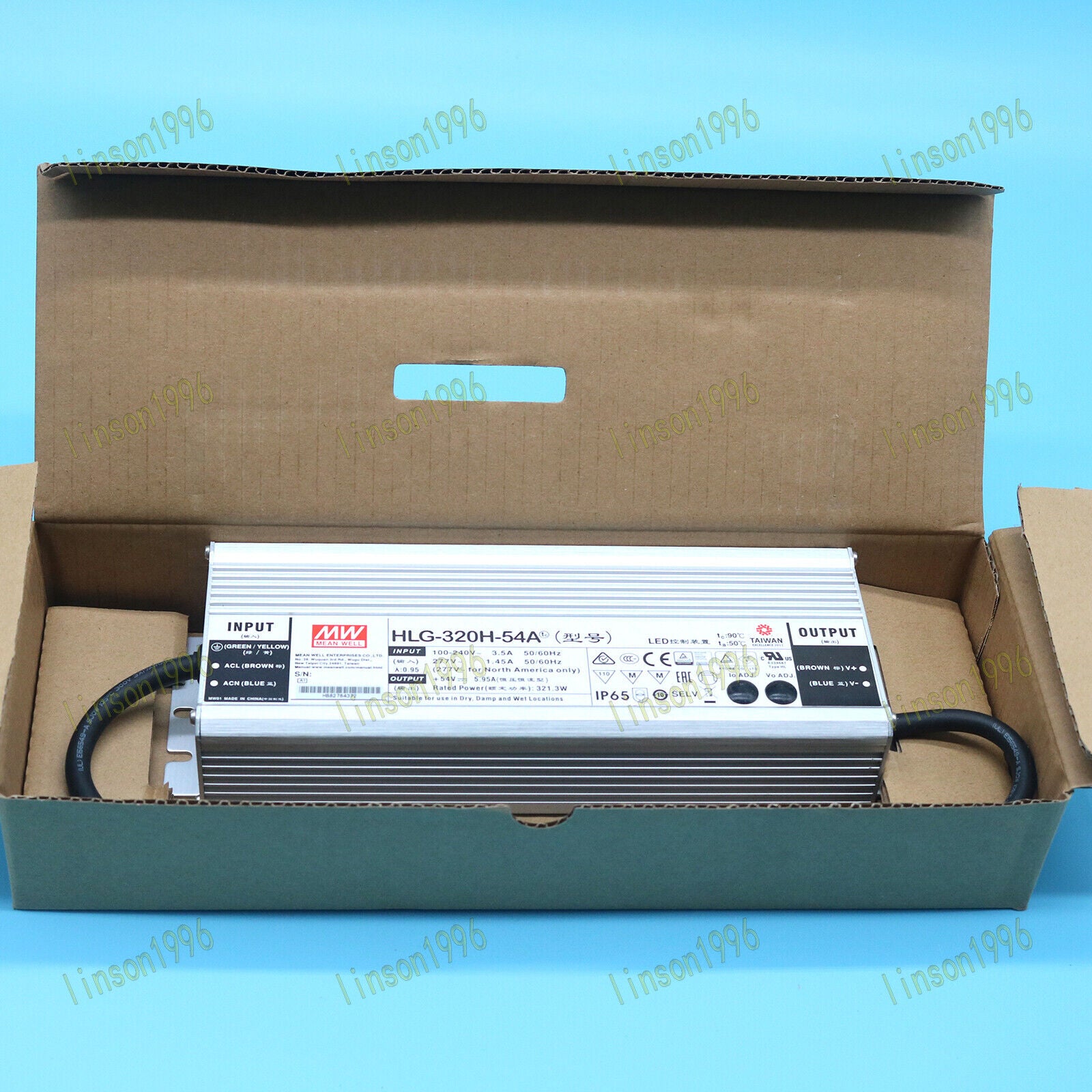 1-Unit MEAN WELL HLG-320H-54A Switching Power Supply - MEAN WELL