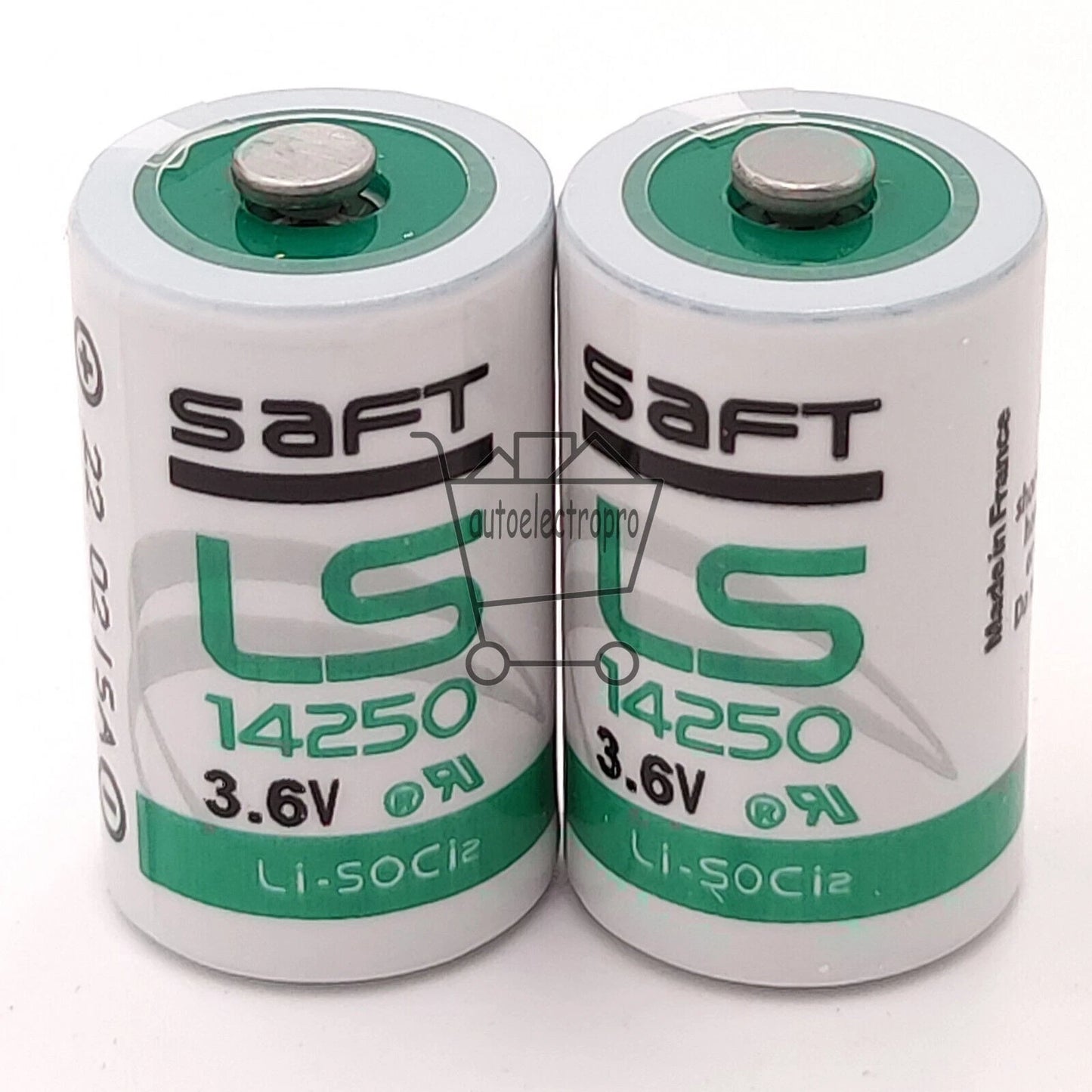 10Pcs For SAFT LS14250 LS 14250 C 1/2 AA 3.6v battery 1200mAh High Capacity