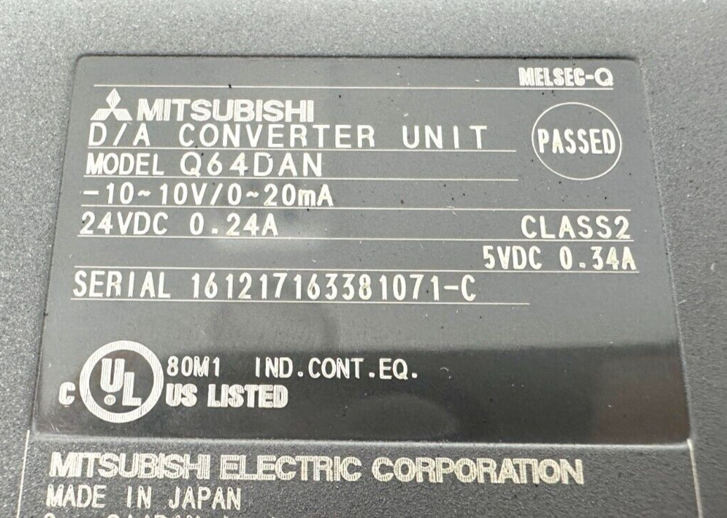 used Mitsubishi Q64DAN Converter Unit - MITSUBISHI