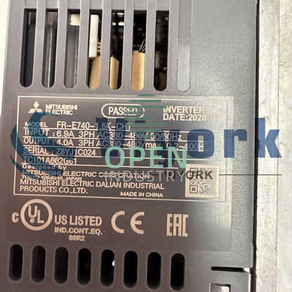 1PCS Mitsubishi FR-E740-1.5K-CHT INVERTER DRIVE 3PHASE 4AMP 1.5KW 2HP