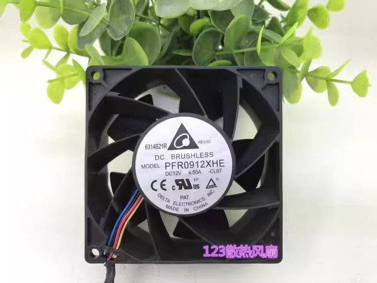 Delta PFR0912XHE 9038 DC12V 4.50A 9CM 4-Wire Violent Cooling Fan